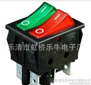 【专业21X15带灯二档4脚ON-OFF船型开关/翘板开关】价格_厂家_图片 -