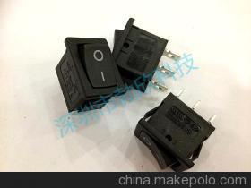 【船形开关 翘板开关船型开关 电源开关KCD1-102全黑 多国认证 环保】价格,厂家,图片,电工开关,深圳勃欣科技-