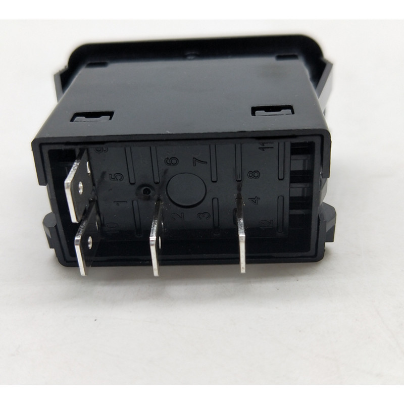 4P ON-OFF 双蓝红绿灯 新款船形开关 12-24V车船改装弧形翘板开关