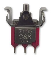 7105J50 ZQE++ - C & K COMPONENTS - 翘板开关, Illuminated, SPDT, (开)-关-(开), 黑色, 面板, 2 A, 250 V | e络盟 中国