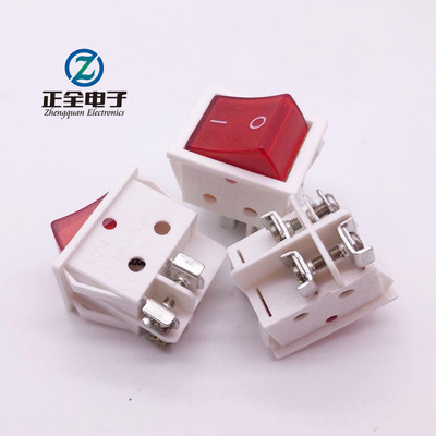 厂家供应 KCD4船型开关25*32螺丝脚电源开关 螺丝孔4脚翘板开关
