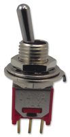 2MS1T1B5M2RE - MULTICOMP - 拨动开关, 2MS系列, SPDT, 开-开, 通孔安装, 100 mA, 20 V | e络盟 中国